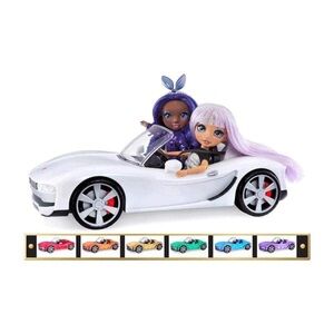 MGA Rainbow High Color Change Doll Car Convertible Vehicle Light-Up Multicolor
